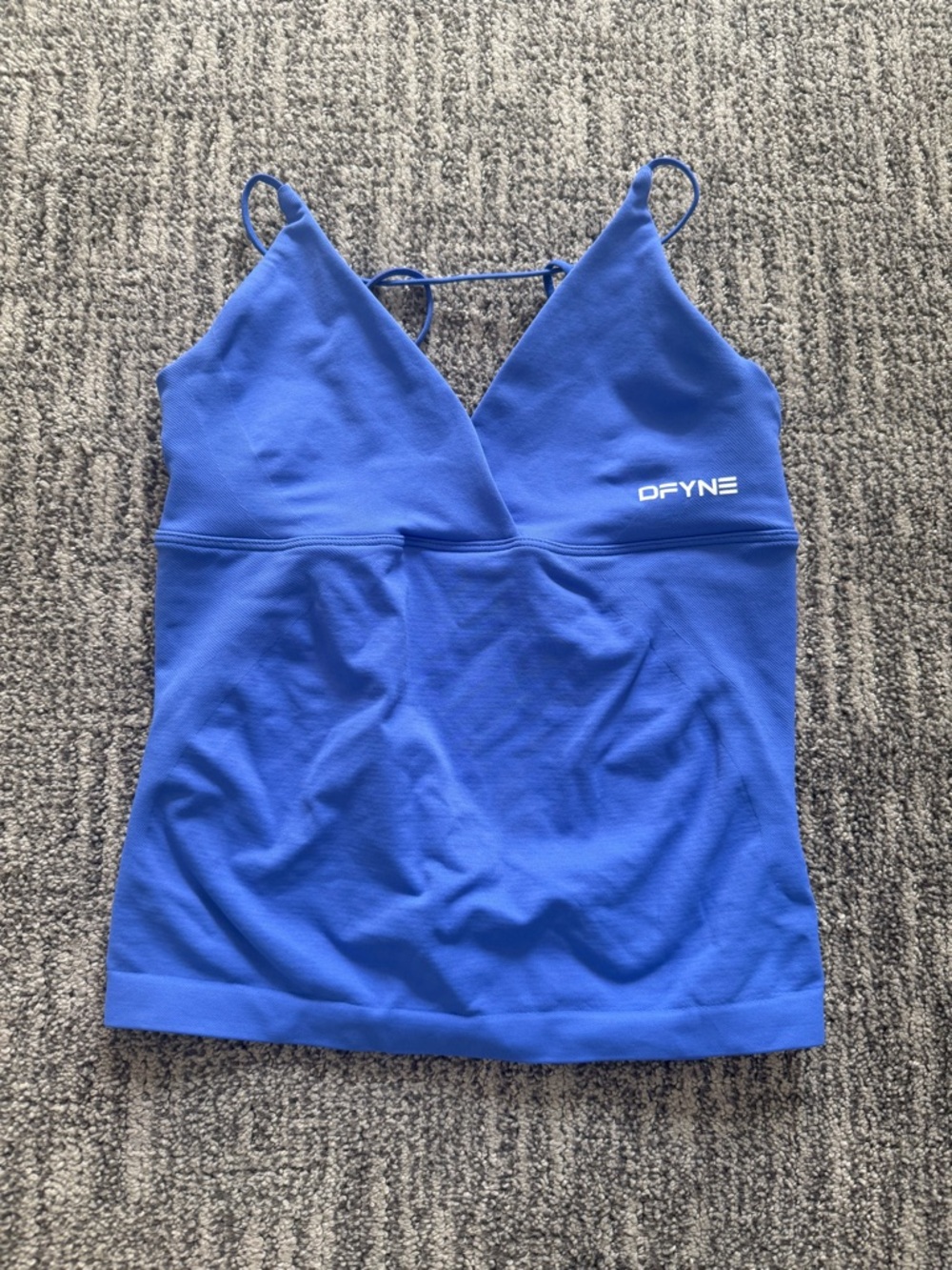 DFYNE Royal Blue Strappy Tank Top